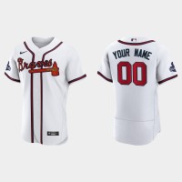 Atlanta Braves Custom Men's Nike 2021 World Series Champions Patch MLB Authentic Player Jersey - White