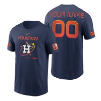 Houston Astros Custom Navy Nike Velocity 2022 City Connect Team T-Shirt