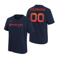Houston Astros Custom Navy Nike Youth 2022 City Connect T-Shirt