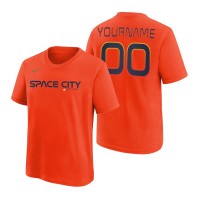 Houston Astros Custom Orange Nike Youth 2022 City Connect T-Shirt