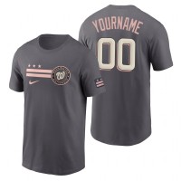 Washington Nationals Custom Men's Nike Gray 2022 City Connect Graphic T-Shirt