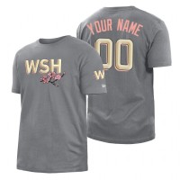 Washington Nationals Custom Men's Nike Gray Big Tall 2022 City Connect New T-Shirt
