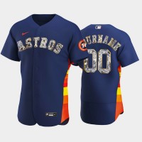 Houston Astros Custom Men's Nike Diamond Edition MLB Jersey - Navy