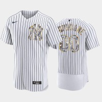 New York Yankees Custom Men's Nike Diamond Edition MLB Jersey - White