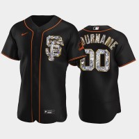 San Francisco Giants Custom Men's Nike Diamond Edition MLB Jersey - Black