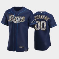Tampa Bay Rays Custom Men's Nike Diamond Edition MLB Jersey - Navy