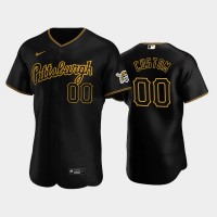 Pittsburgh Pirates Custom Authentic Men's Nike Alternate MLB Jersey - Black
