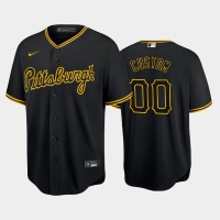 Pittsburgh Pirates Custom Game Men's Nike Alternate MLB Jersey - Black