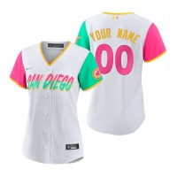 San Diego Padres Custom 2022 City Connect Women's Nike Games Jersey - White