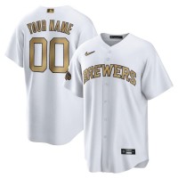 Milwaukee Brewers Custom Men's Nike White 2022 MLB All-Star Game Replica Jersey