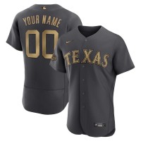 Texas Rangers Custom Men's Nike Charcoal 2022 MLB All-Star Game Authentic Jersey