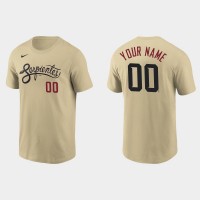 Arizona Diamondbacks Custom Men's Nike 2021 City Connect MLB T-Shirt Gold