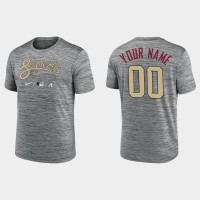 Arizona Diamondbacks Custom Men's Nike 2021 City Connect Practice Anthracite T-Shirt Grey