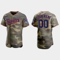 Minnesota Twins Custom Men's Nike 2021 Armed Forces Day Authentic MLB Jersey -Camo