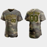 Oakland Athletics Custom Men's Nike 2021 Armed Forces Day Authentic MLB Jersey -Camo