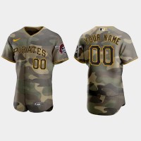 Pittsburgh Pirates Custom Men's Nike 2021 Armed Forces Day Authentic MLB Jersey -Camo