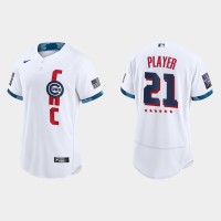 Chicago Cubs Custom 2021 Mlb All Star Game Authentic White Jersey
