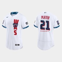 Washington Nationals Custom 2021 Mlb All Star Game Authentic White Jersey
