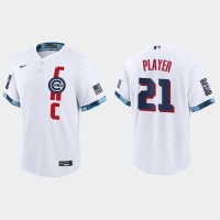 Chicago Cubs Custom 2021 Mlb All Star Game Fan's Version White Jersey