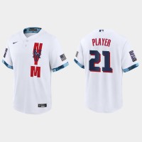 New York Mets Custom 2021 Mlb All Star Game Fan's Version White Jersey