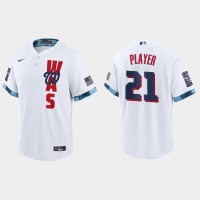 Washington Nationals Custom 2021 Mlb All Star Game Fan's Version White Jersey