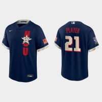 Houston Astros Custom 2021 Mlb All Star Game Fan's Version Navy Jersey