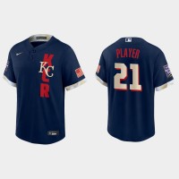 Kansas City Royals Custom 2021 Mlb All Star Game Fan's Version Navy Jersey