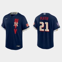 New York Yankees Custom 2021 Mlb All Star Game Fan's Version Navy Jersey