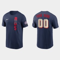 Boston Red Sox Custom Men's 2021 Mlb All Star Game Navy T-Shirt