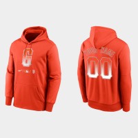 San Francisco Giants Custom Men's 2021 City Connect Therma Pullover Orange Hoodie