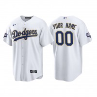 Los Angeles Dodgers Custom Men's Nike 2021 Gold Program World Series Champions MLB Jersey Whtie