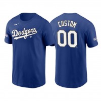 Los Angeles Dodgers Custom 2021 Gold Program Name & Number T-Shirt Royal