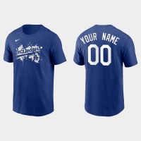 Los Angeles Dodgers Custom Men's 2021 City Connect Graphic T-Shirt Royal