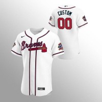 Atlanta Braves Custom Men's Nike 150th Anniversary 2021 World Series Authentic MLB Jersey - White