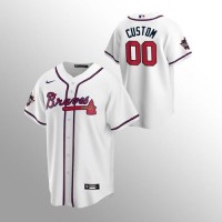 Atlanta Braves Custom Men's Nike 150th Anniversary 2021 World Series Game MLB Jersey - White