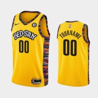 Brooklyn Nets Custom Men's Nike Yellow 2019-20 City Editon NBA Jersey