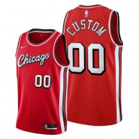 Chicago Bulls Custom Men's 2021-22 City Edition Red NBA Jersey
