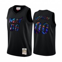 Miami Heat Custom Men's Iridescent HWC Limited NBA Jersey - Black