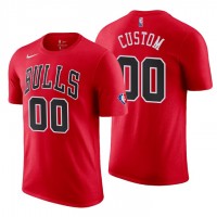 Chicago Bulls Custom Red Men's Nike 2021-22 NBA 75th Anniversary Diamond T-Shirt