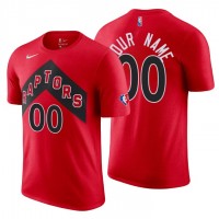 Toronto Raptors Custom Red Men's Nike 2021-22 NBA 75th Anniversary Diamond T-Shirt