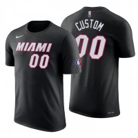 Miami Heat Custom Black Men's Nike 2021-22 NBA 75th Anniversary Diamond T-Shirt