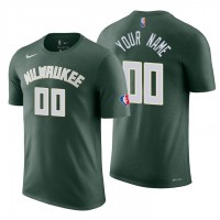 Milwaukee Bucks Custom Green Men's Nike 2021-22 NBA 75th Anniversary Diamond T-Shirt