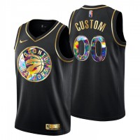 Philadelphia 76ers Custom Men's Golden Edition Diamond Logo 2021/22 Swingman Jersey - Black