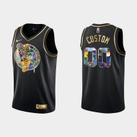 Boston Celtics Custom Men's Golden Edition Diamond Logo 2021/22 Swingman Jersey - Black