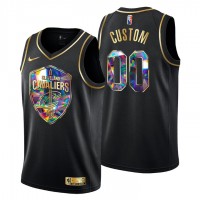 Cleveland Cavaliers Custom Men's Golden Edition Diamond Logo 2021/22 Swingman Jersey - Black