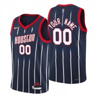Houston Rockets Custom Men's Nike Navy 2021/22 Swingman NBA Jersey - City Edition