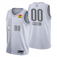 Oklahoma City Thunder Custom Men's Nike Gray 2021/22 Swingman NBA Jersey - City Edition