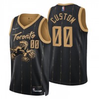 Toronto Raptors Custom Men's Nike Black 2021/22 Swingman NBA Jersey - City Edition