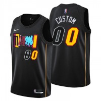Miami Heat Custom Men's Nike Black 2021/22 Swingman NBA Jersey - City Edition