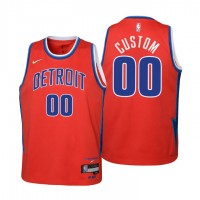 Detroit Pistons Custom Youth Nike Red 2021/22 Swingman Jersey - City Edition